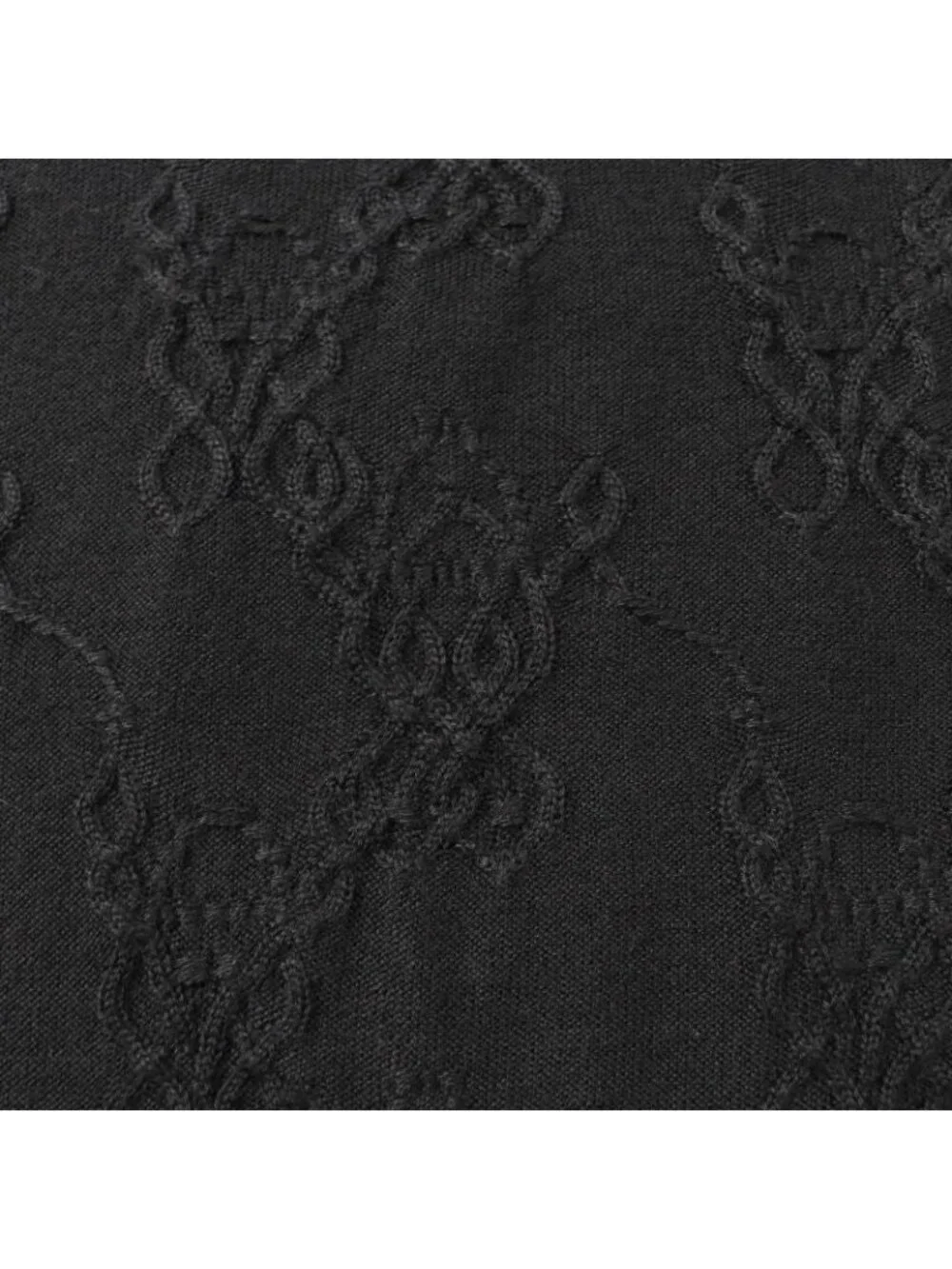 Hermes Cashmere Silk Blend Crew Neck French Sleeve Dress Black 34 - Picture 5 of 9